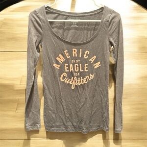 Y2K American Eagle Outfitters brown Long Sleeve Top XS